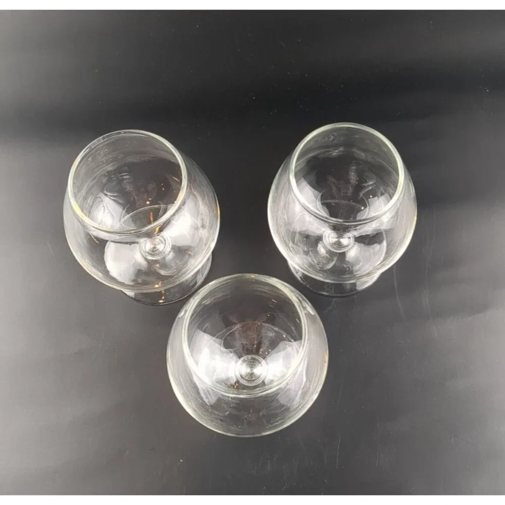 Set of 3 VTG Brandy Cognac Glasses 4.75 in‎ Tall 2.5 in Wide 12 oz Classic MCM